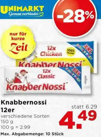 Unimarkt Knabbernossi 12er 150g Angebot