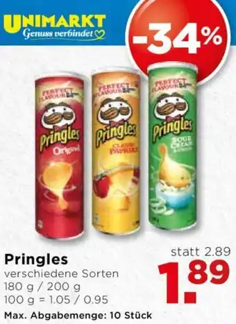Unimarkt Pringles 180/200g Angebot