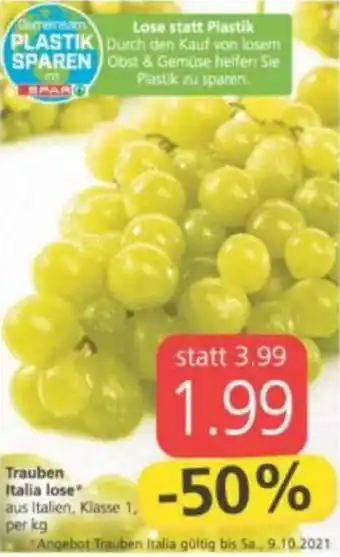 Spar Trauben Italia Lose Angebot