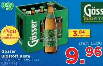 Unimarkt Gösser Biostoff Kiste Angebot