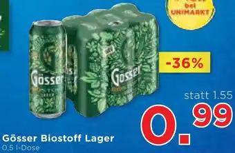 Unimarkt Gösser Biostoff Lager Angebot
