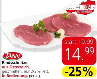 Eurospar Rindsschnitzel Angebot