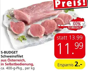 Eurospar S-BUDGET Schweinsfilet Angebot