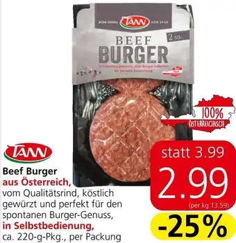 Eurospar Beef Burger Angebot