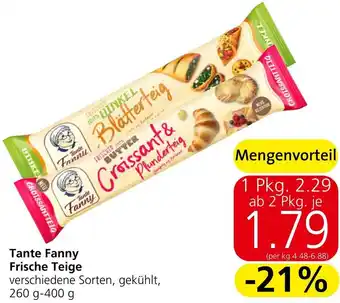 Eurospar Tante Fanny Frische Teige Angebot