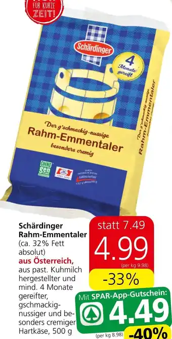 Eurospar Schärdinger Rahm-Emmentaler Angebot