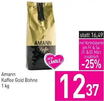 Sutterlüty Amann Kaffee Gold Bohne 1 kg Angebot