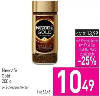 Sutterlüty Nescafé Gold 200g Angebot
