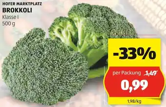 Hofer HOFER MARKTPLATZ BROKKOLI Klasse I 500 g Angebot