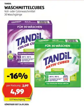 Hofer TANDIL WASCHMITTELCUBES 30 Waschgänge Angebot