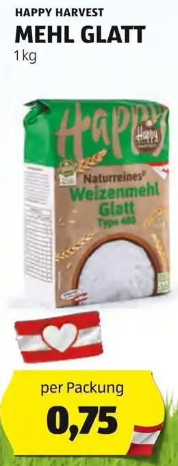 Hofer HAPPY HARVEST MEHL GLATT 1 kg Angebot