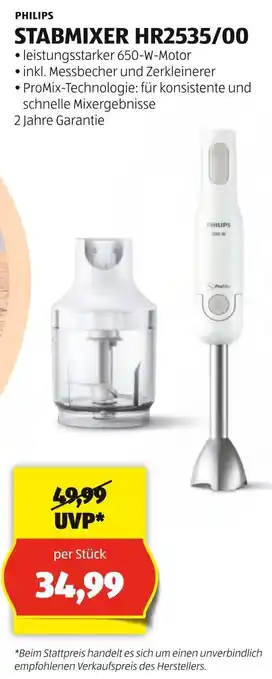 Hofer PHILIPS STABMIXER HR2535/00 Angebot