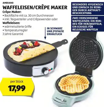 Hofer AMBIANO WAFFELEISEN/CRÊPE MAKER Angebot
