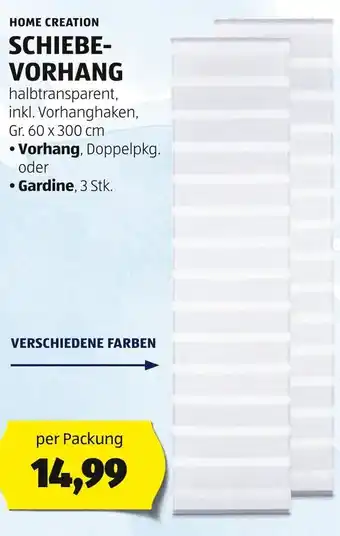 Hofer HOME CREATION SCHIEBE-VORHANG 60 x 300cm Angebot