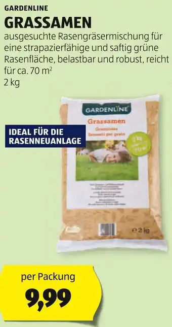 Hofer GARDENLINE GRASSAMEN 2kg Angebot