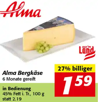 Nah&Frisch Alma Bergkäse Angebot