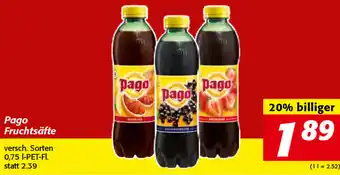 Nah&Frisch Pago Fruchtsäfte Angebot
