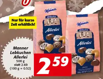 Nah&Frisch Manner Lebkuchen Allerlei 500g Angebot