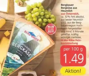 Spar Bergbauer Bergkäse Aus Heumilch Angebot