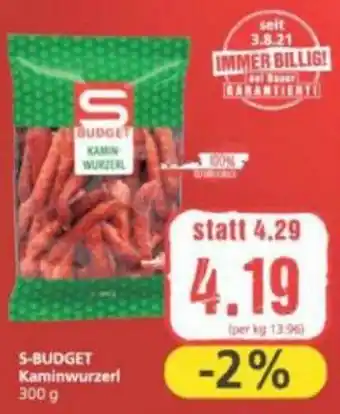 Spar S-Budget Kaminwurzerl 300g Angebot