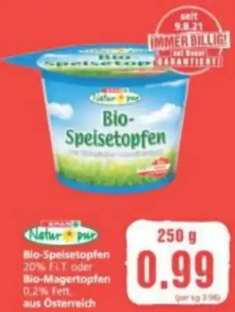 Spar Bio-Speisetopfen, Bio-Magertopfen 250g Angebot
