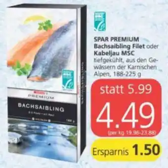 Spar Spar Premium Bachsaibling Filet Kabeljau MSC Angebot