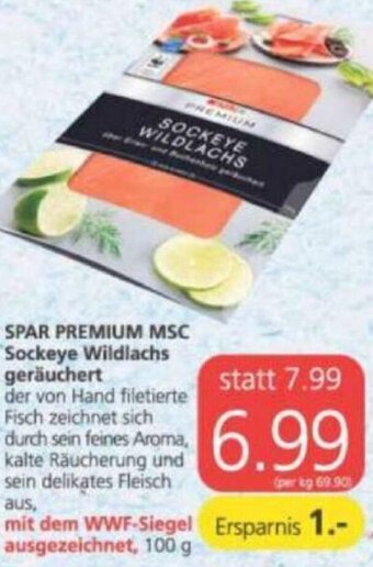 Spar Spar Premium MSC Sockeye Wildlachs Geräuchert Angebot