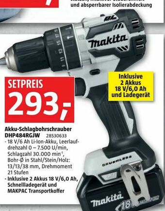 Bauhaus Akku-Schlagbohrschrauber DHP484RGJW Angebot