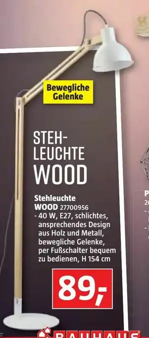 Bauhaus Stehleuchte Wood Angebot