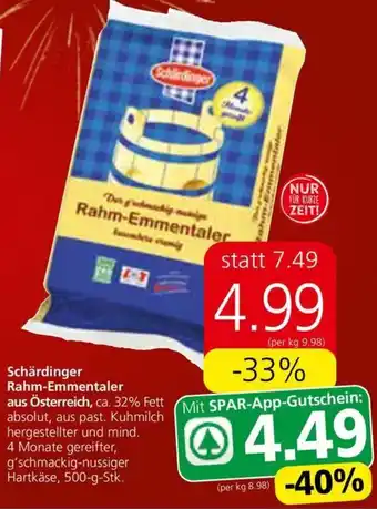 Spar Schärdinger Rahm-Emmentaler Angebot