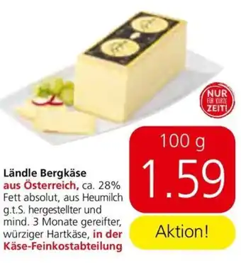 Spar Ländle Bergkäse Angebot