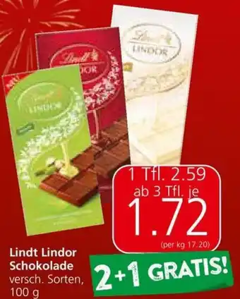 Spar Lindt Lindor Schokolade versch. Sorten, 100 g Angebot