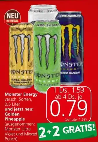 Spar Monster Energy versch. Sorten, 0,5 Liter Angebot