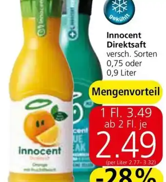 Spar Innocent Direktsaft versch. Sorten 0,75 oder 0,9 Liter Angebot