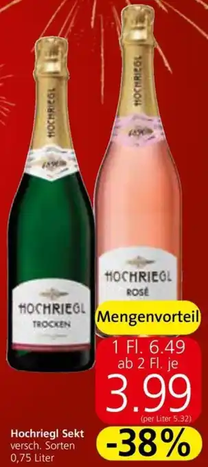 Spar Hochriegl Sekt versch. Sorten 0,75 Liter Angebot
