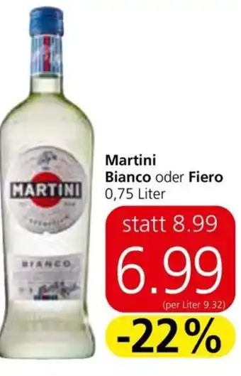Spar Martini Bianco oder Fiero 0,75 Liter Angebot