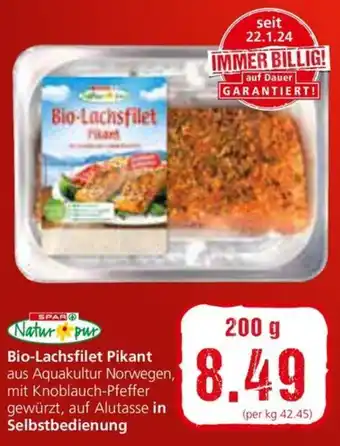 Spar Bio-Lachsfilet Pikant 200 g Angebot