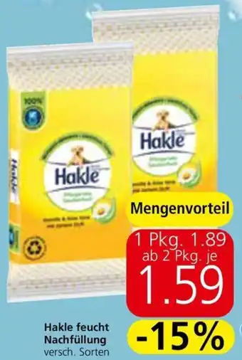 Spar Hakle feucht Nachfüllung versch. Sorten Angebot