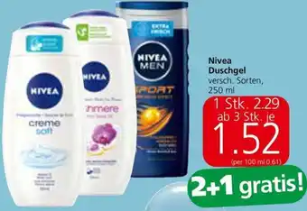 Spar Nivea Duschgel versch. Sorten, 250 ml Angebot