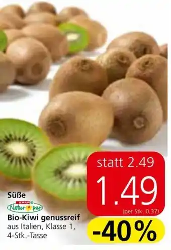 Spar Bio-Kiwi genussreif aus Italien, Klasse 1, 4-Stk.-Tasse Angebot