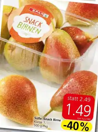Spar Süße Snack Birne Klasse 1, 500-g-Pkg Angebot