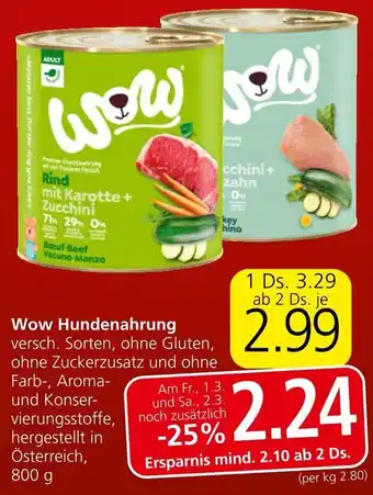 Spar Wow Hundenahrung Angebot