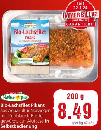 Spar Bio-Lachsfilet Pikant 200 g Angebot