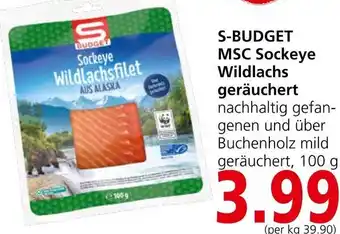 Spar S-BUDGET MSC Sockeye Wildlachs geräuchert 100 g Angebot