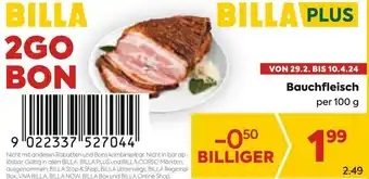 Billa Bauchfleisch per 100 g Angebot