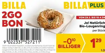 Billa Ja! Natürlich Bio-Laugenring per Stück Angebot