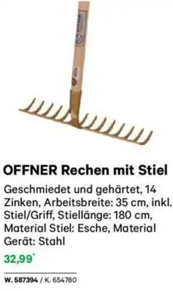 Lagerhaus OFFNER Rechen mit Stiel Angebot