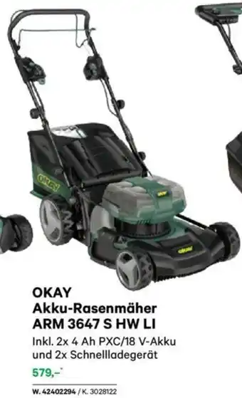 Lagerhaus OKAY Akku-Rasenmäher ARM 3647 S HW LI Angebot