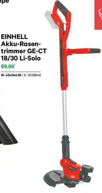 Lagerhaus EINHELL Akku-Rasen- trimmer GE-CT 18/30 Li-Solo Angebot