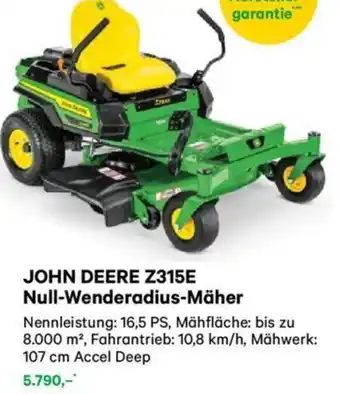 Lagerhaus JOHN DEERE Z315E Null-Wenderadius-Mäher Angebot